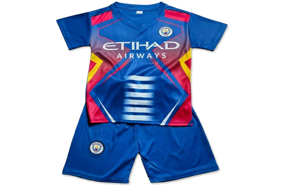 Isku-joog Manchester City, funaanad iyo surwaal gaaban oo buluug ah