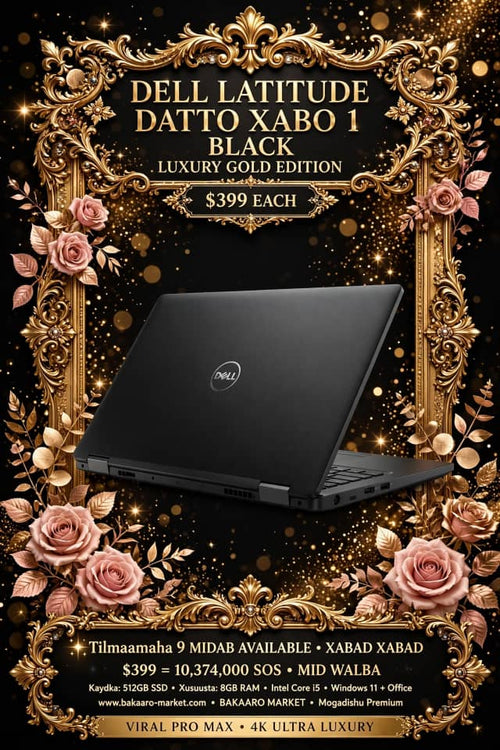 Dell Latitude madow ah, qiime $399 ama 10,374,000 SOS halkii xabbo