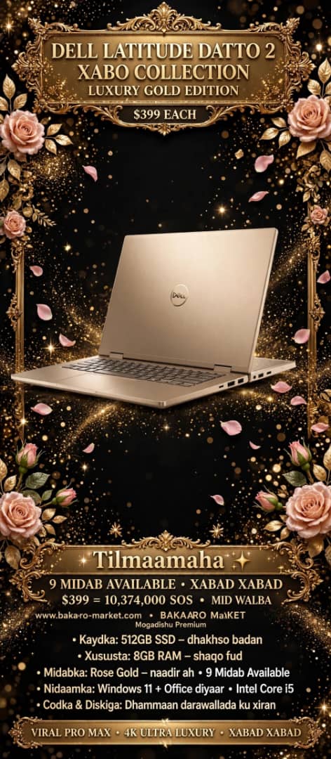 Dell Latitude Rose Gold ah, qiime $399 halkii xabbo