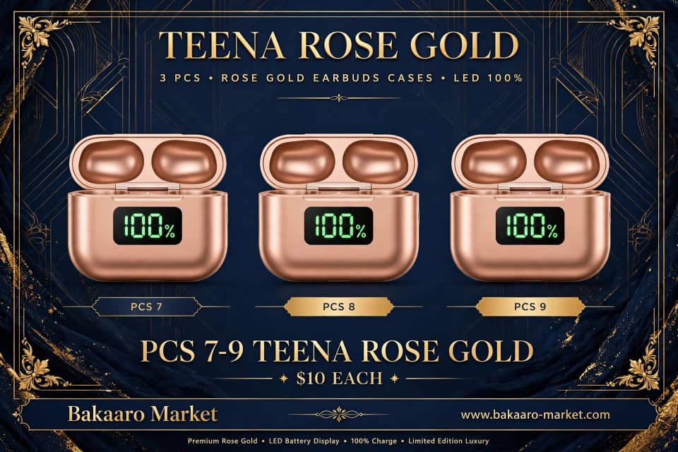 Teena Rose Gold earbuds iyo kiis dallacaad
